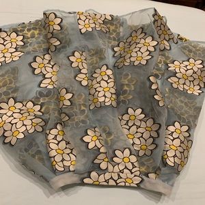 Red Valentino daisy skirt